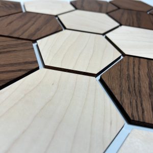 Large Hexagon Wall Art, Set of Decorative Accent Pieces, Wooden Wall Tiles, Honeycomb Wall Accents, Honeycomb Wood Panels, Customize
